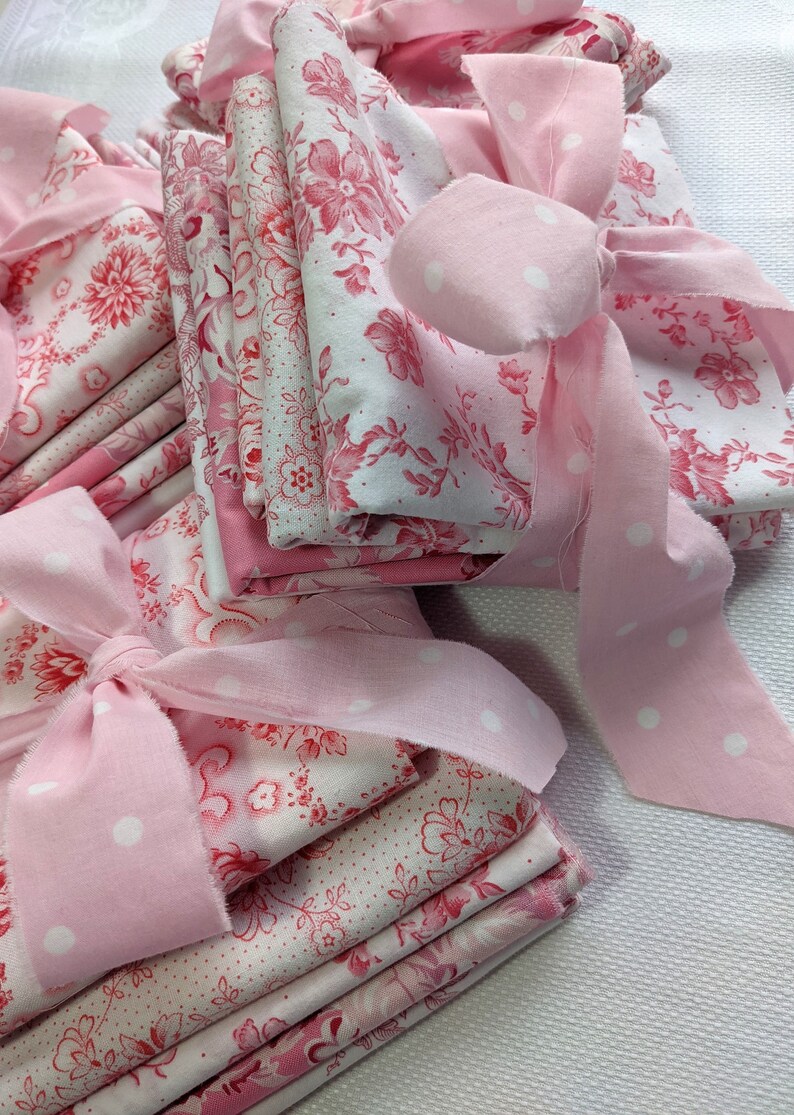 Vintage French Fabric Bundle 5 Cotton Fabric Remnants Vintage Etsy UK