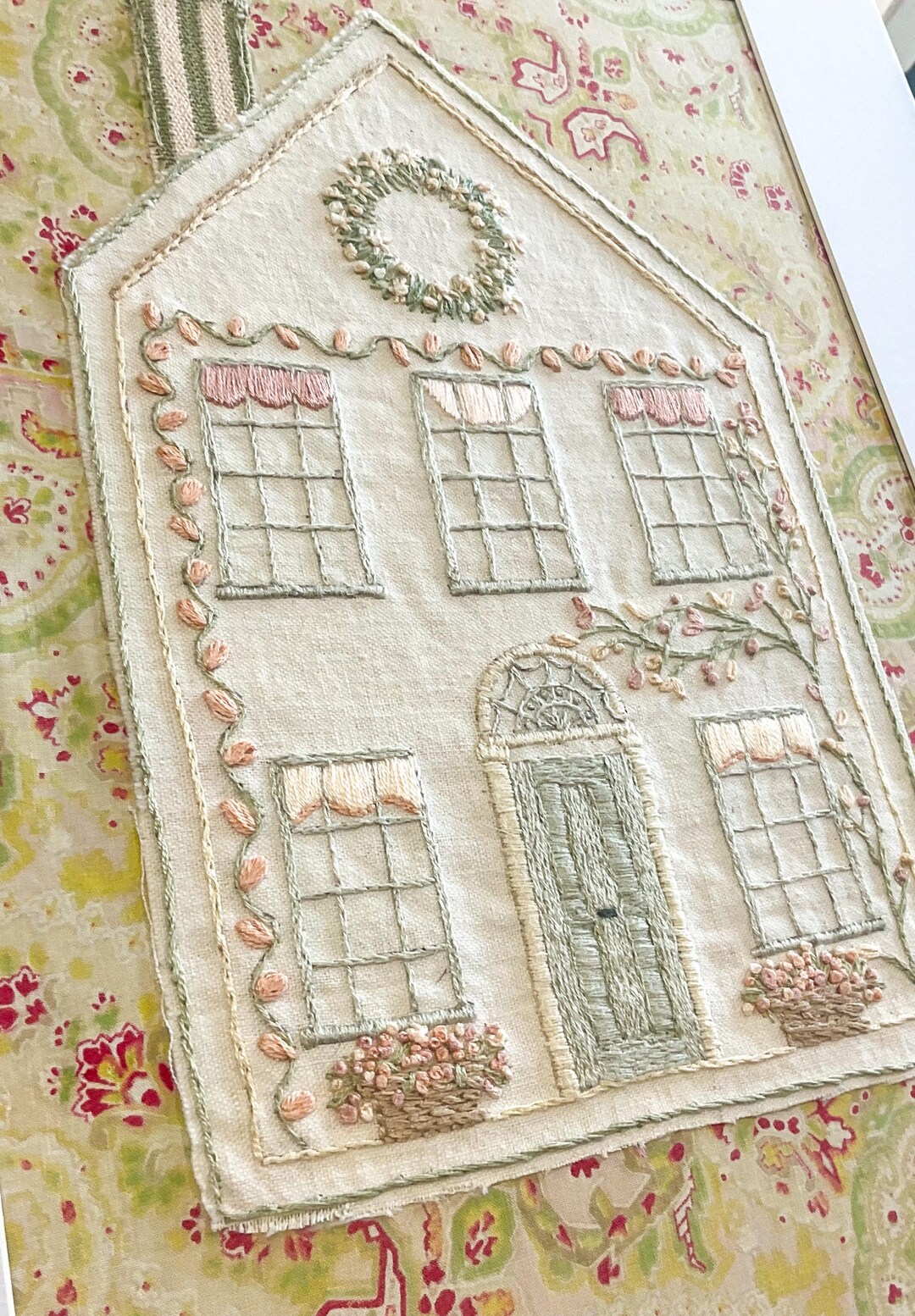The Summer House Embroidery Kit: Antique French Linen, Full Stitch ...