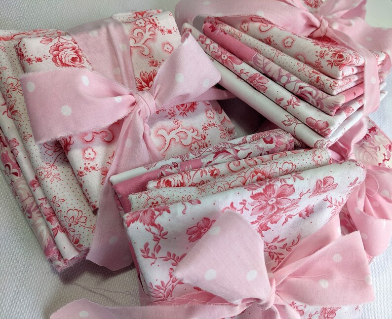 Vintage French Fabric Bundle 5 Cotton Fabric Remnants Vintage Etsy UK