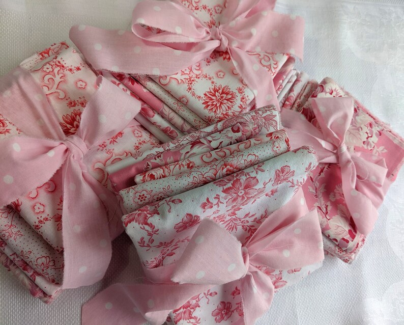 Vintage French Fabric Bundle 5 Cotton Fabric Remnants Vintage Etsy UK