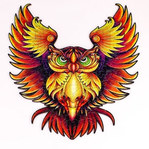 Fiery Owl Wooden Jigsaw Puzzles A3 Size 290 Pcs