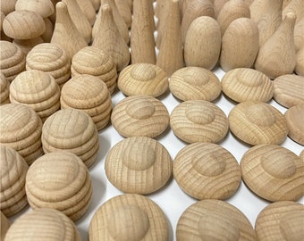 LOOSE PARTS PLAY, Grapat Mandala, Mini Childs Dough Wooden Baby Pretend Play Kit, Imaginative Play Baby Anti Stress Loose Play Figures Toys