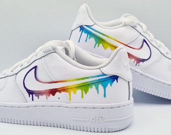 air force 1 custom rainbow drip