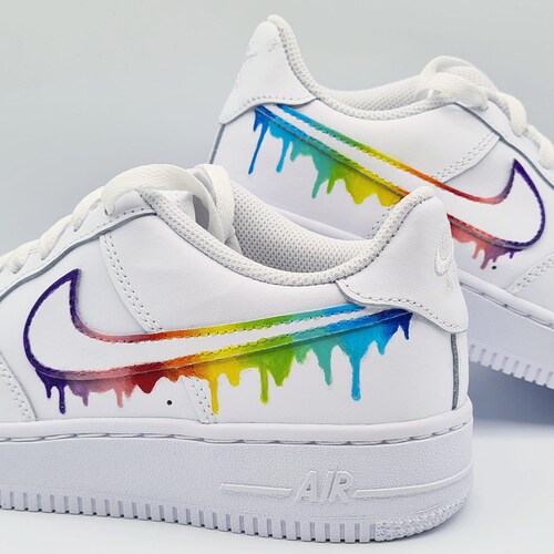 rainbow drip air force 1