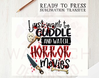 Halloween/Fall ready to press sublimation transfer, Heat press transfer, image transfer, DTG printing, Sublimation printing, Horror movies
