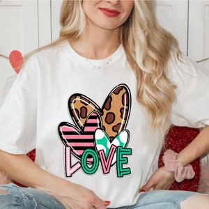 LOVE hearts sublimation transfer, Ready to press, Heat press transfer, Valentines Transfers, t-shirt design, Valentine&#39;s Day, image transfer