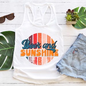 Beer and sunshine sublimation transfer, Ready to press transfer, Sublimation print, Full color transfer, Summer transfer, DTG printing