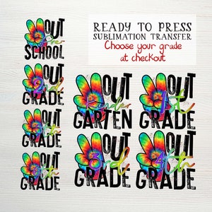 Peace out school prêt à presser les transferts de sublimation, les transferts de presse thermique, les transferts d’images, les transferts de sublimation, les transferts scolaires