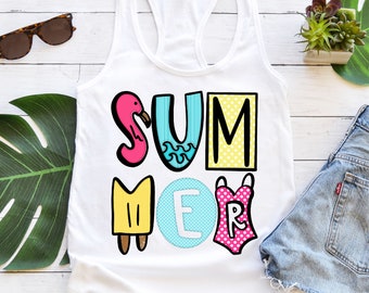 Summer ready to press sublimation transfer, Sublimation print, image transfer, Heat press transfer, summer transfers, DTG Printing, beach