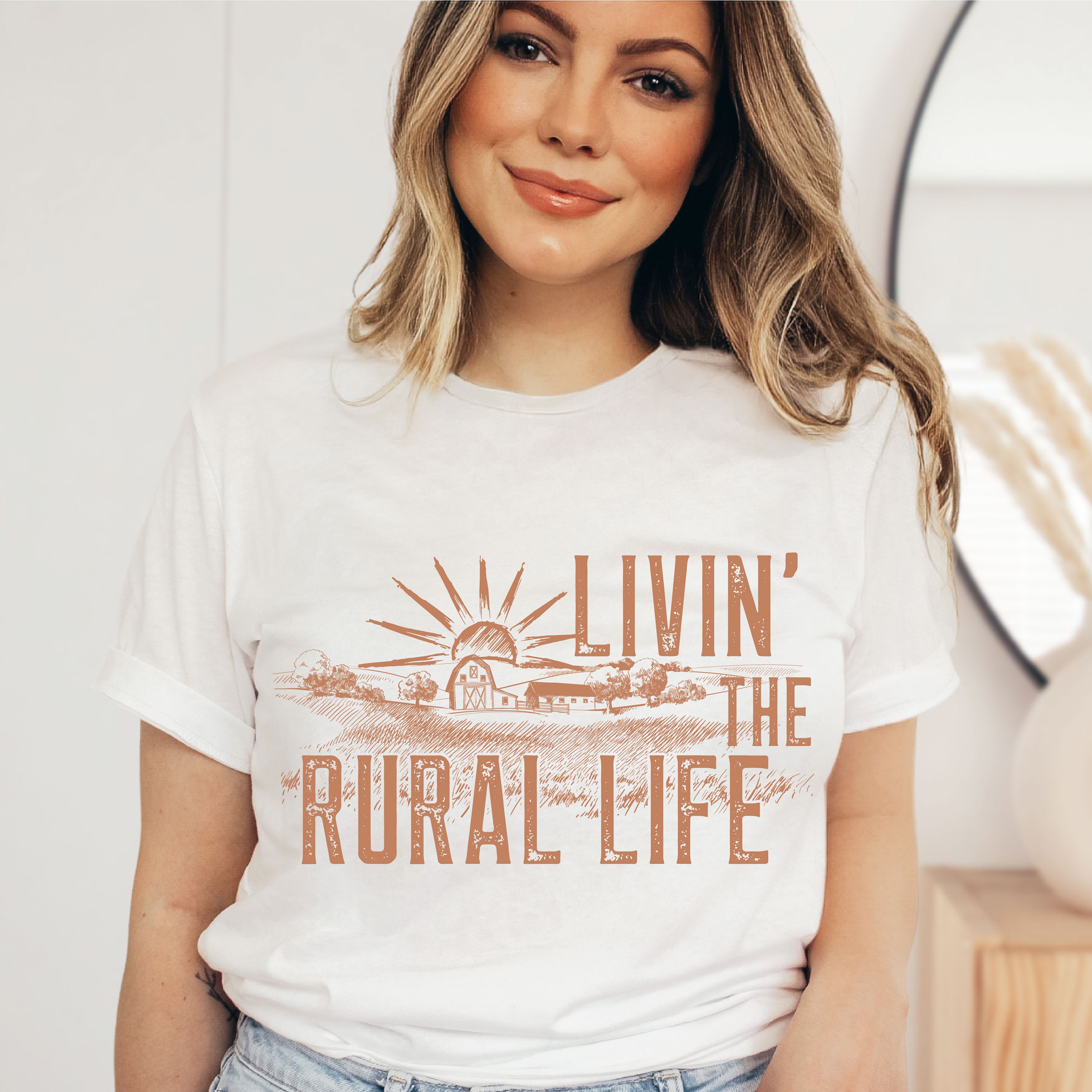 Livin' the Rural Life Sublimation Transfer Sublimation | Etsy