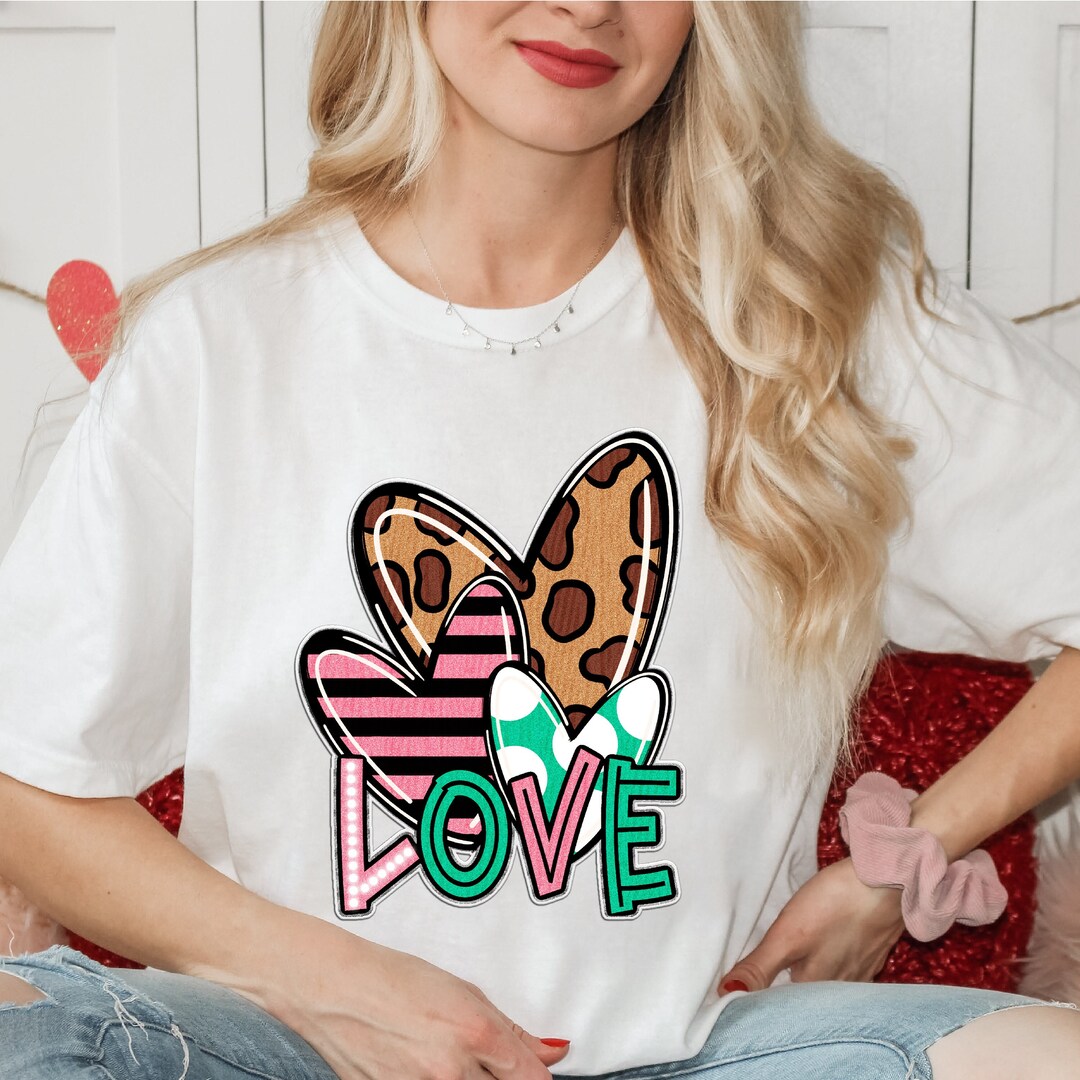 LOVE Hearts Sublimation Transfer, Ready to Press, Heat Press Transfer ...
