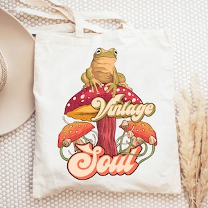 Vintage soul sublimation transfer - ready to press, heat press transfer, Retro transfer, Vintage frog transfer, DIY shirt transfer, mushroom