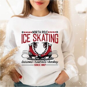 North Pole Ice Skating sublimation transfer, Sublimation transfers, Ready to press, Heat press transfers, Sublimation Designs, Christmas
