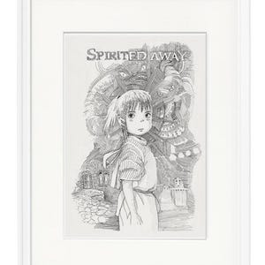 Chihiro Haku Digital Art Print - Ghibli Anime Wanddekor, Geschenk für Fans zum Herunterladen, Chihiro Haku No-Face | Anime Wand Kunst | Ghibli Geschenk