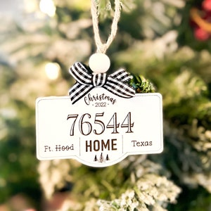 Zip Code Ornament/City Ornament/Military Ornament/ Location Ornament