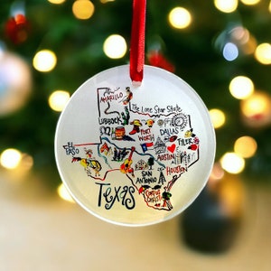 Texas Ornament / Texas Gift / Handmade Texas Decor