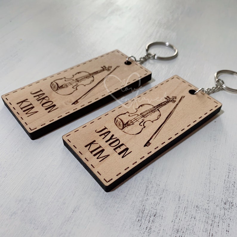 Personalized Violin Name Tag/violin Keychain/musical Etsy