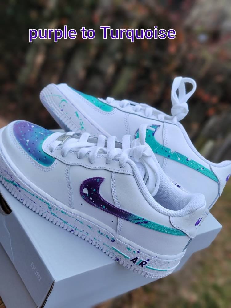 Af1 Custom Air Force 1 Flower Daisy Lilac Unisex Sneakers