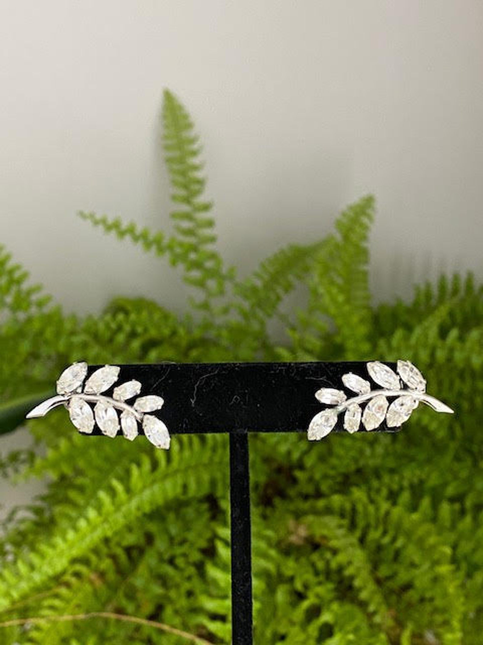 Vintage Sherman Earrings Clipon Etsy