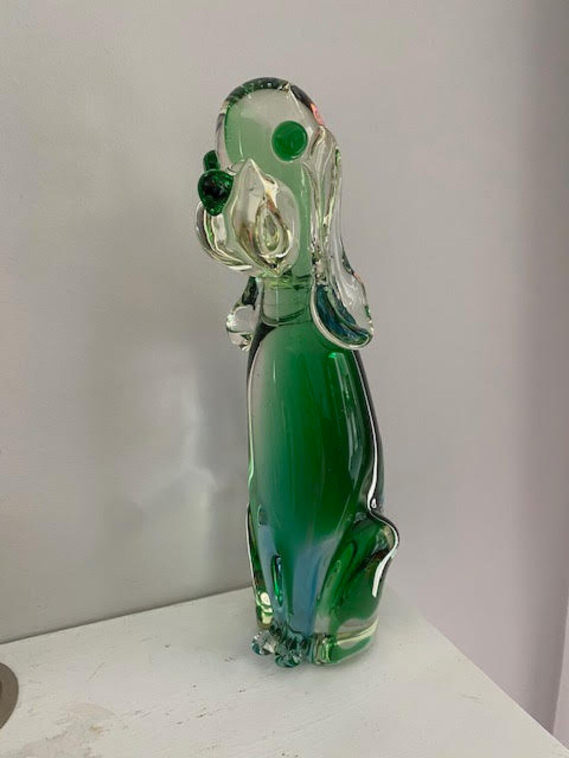 Vintage Glass Dog Art Glass Paperweight by Lorraine Glass Etsy