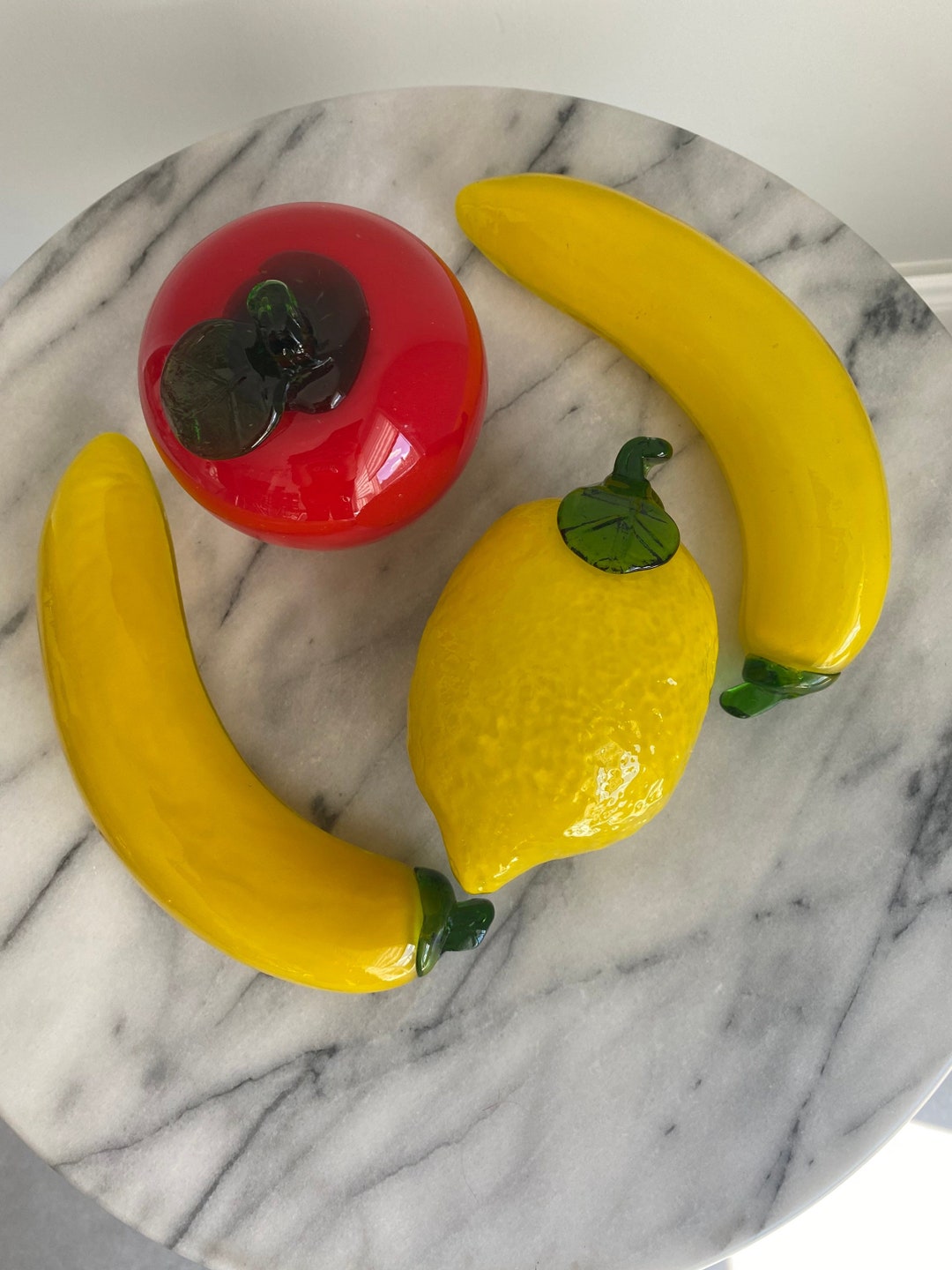 Vintage Glass Fruit Decor Etsy