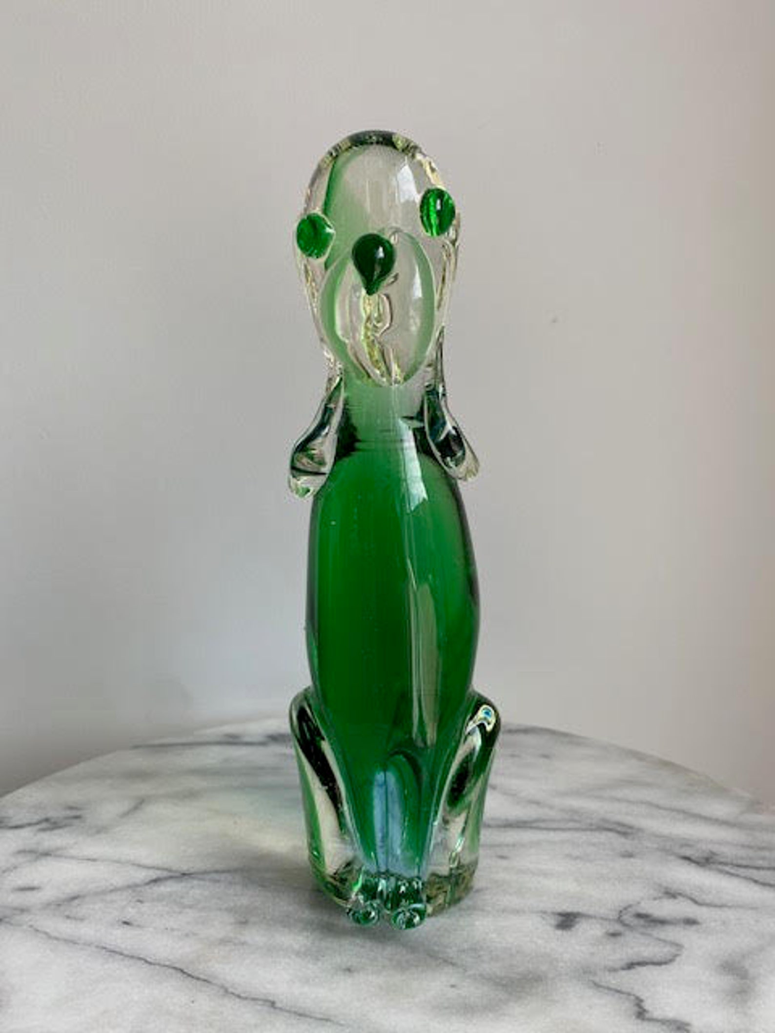 Vintage Glass Dog Art Glass Paperweight by Lorraine Glass Etsy