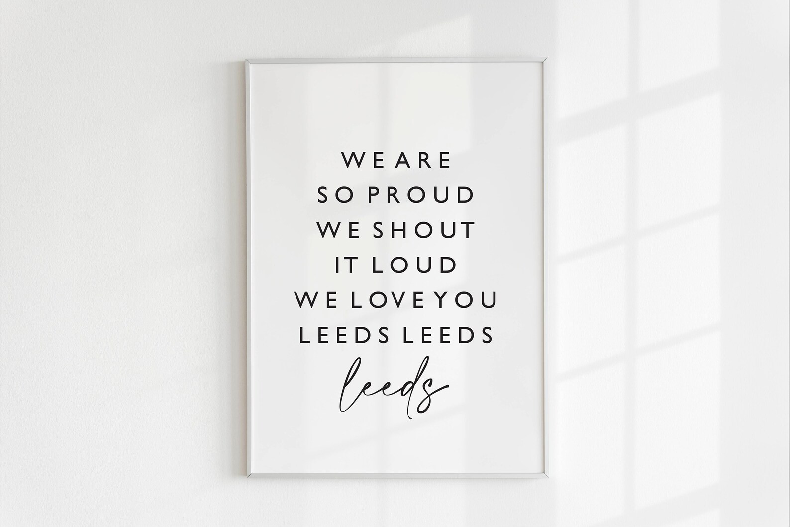 Leeds United FC Marching On Together x 2 Print Lyrics Etsy