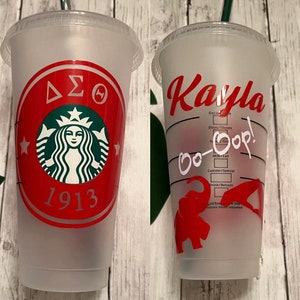 1913 cup, 1913 tumbler, Greek Sorority cup, Starbucks reusable cold cup