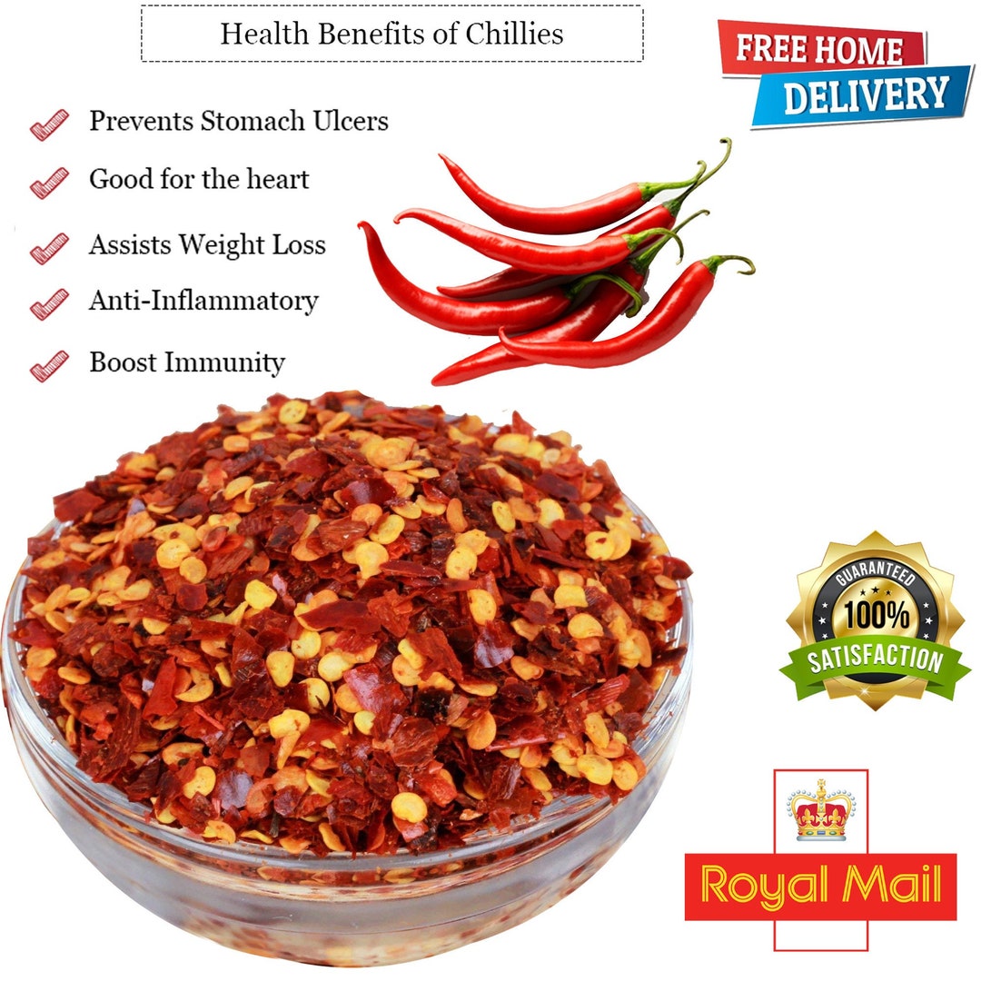 Crushed Chilli Dried Pepper Red Chilli Flakes Authentic Indian Cooking