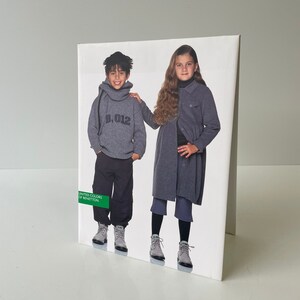Vintage 90s Benetton Store Display, Rare Double-Sided Cardboard Sign, Oliviero Toscani Advertising, Iconic Fashion Memorabilia Collectible