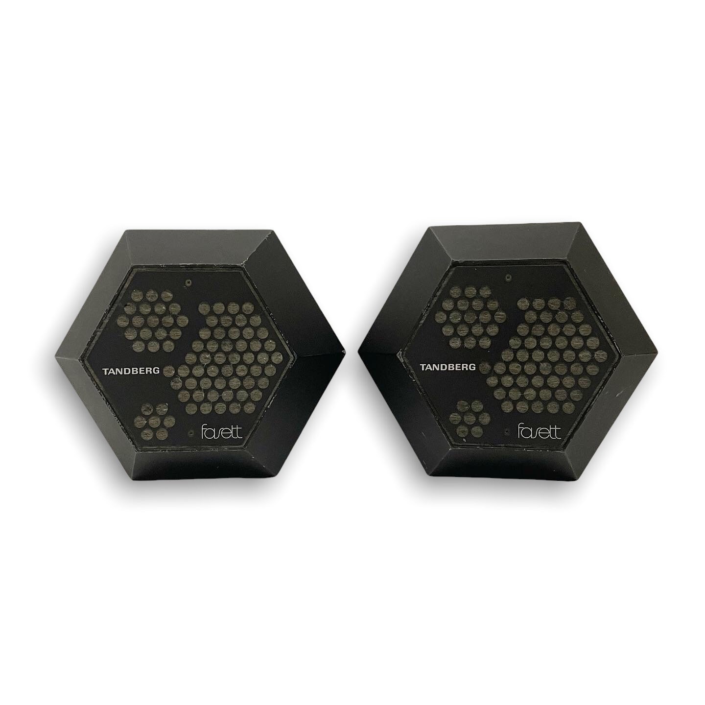 Vintage 70's Tandberg Fasett Speakers - Black Space Age Design