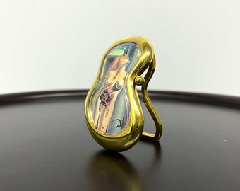 Exaequo Softwatch Table Clock, Salvador Dali Softwatch, Melting Clocks Cartier Crash Inspired, Wavy Gold Design