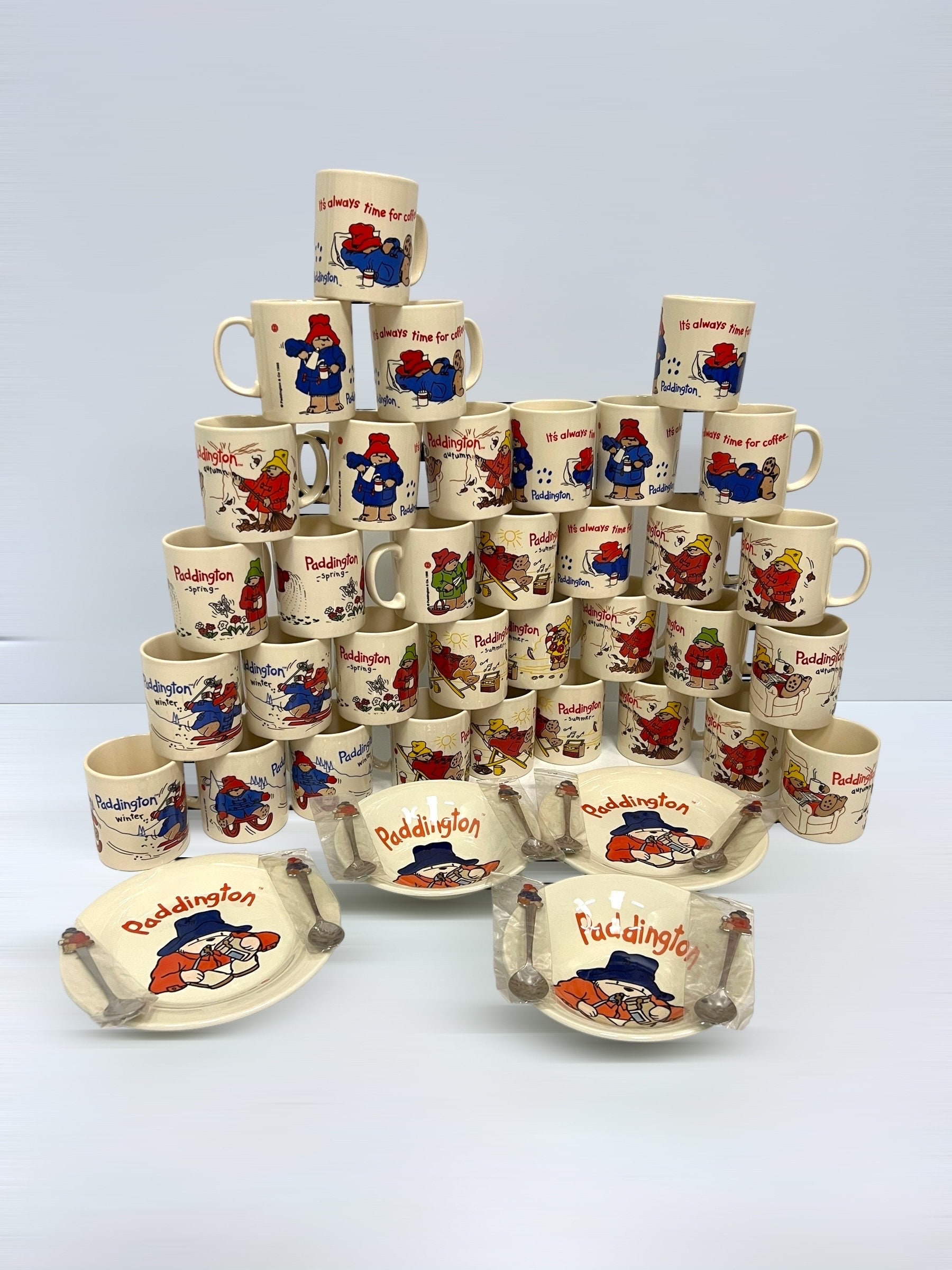 Vintage Paddington Bear Mugs, Vintage Coffee Mugs, Kitchenware Coffee Tea Mugs, Collectible Ceramic Cups, Kitchen Gift Idea