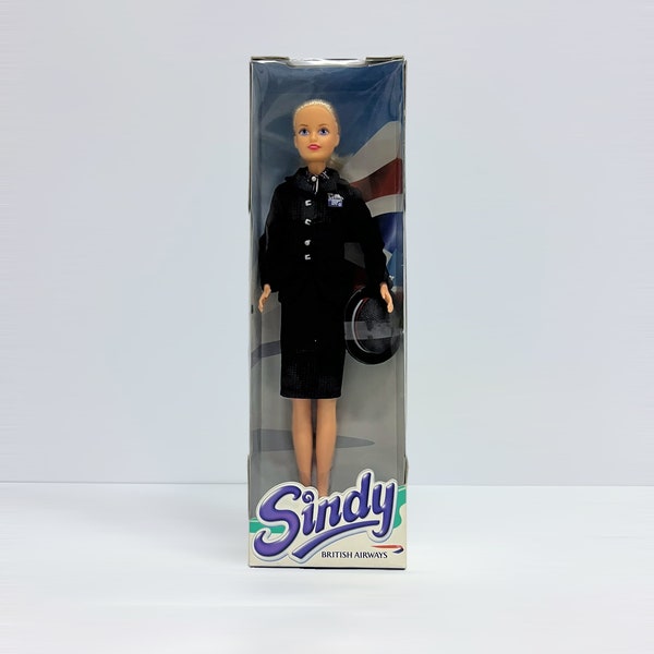 British Airways Sindy Doll, Vintage Stewardess Doll, NOS Unopened Box, Cabin Crew Girl, Collectible Toys, Aviation Toys Gifts