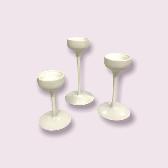 IKEA Blomster Candle Holder Set of 3 White Blomster Candle Etsy