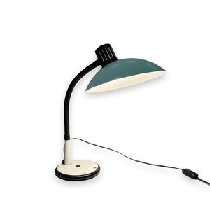 CLEARANCE SALE Vintage Desk Lamp, 70s Home Office Desk, Black And White Design, Mid Century Table Lamp