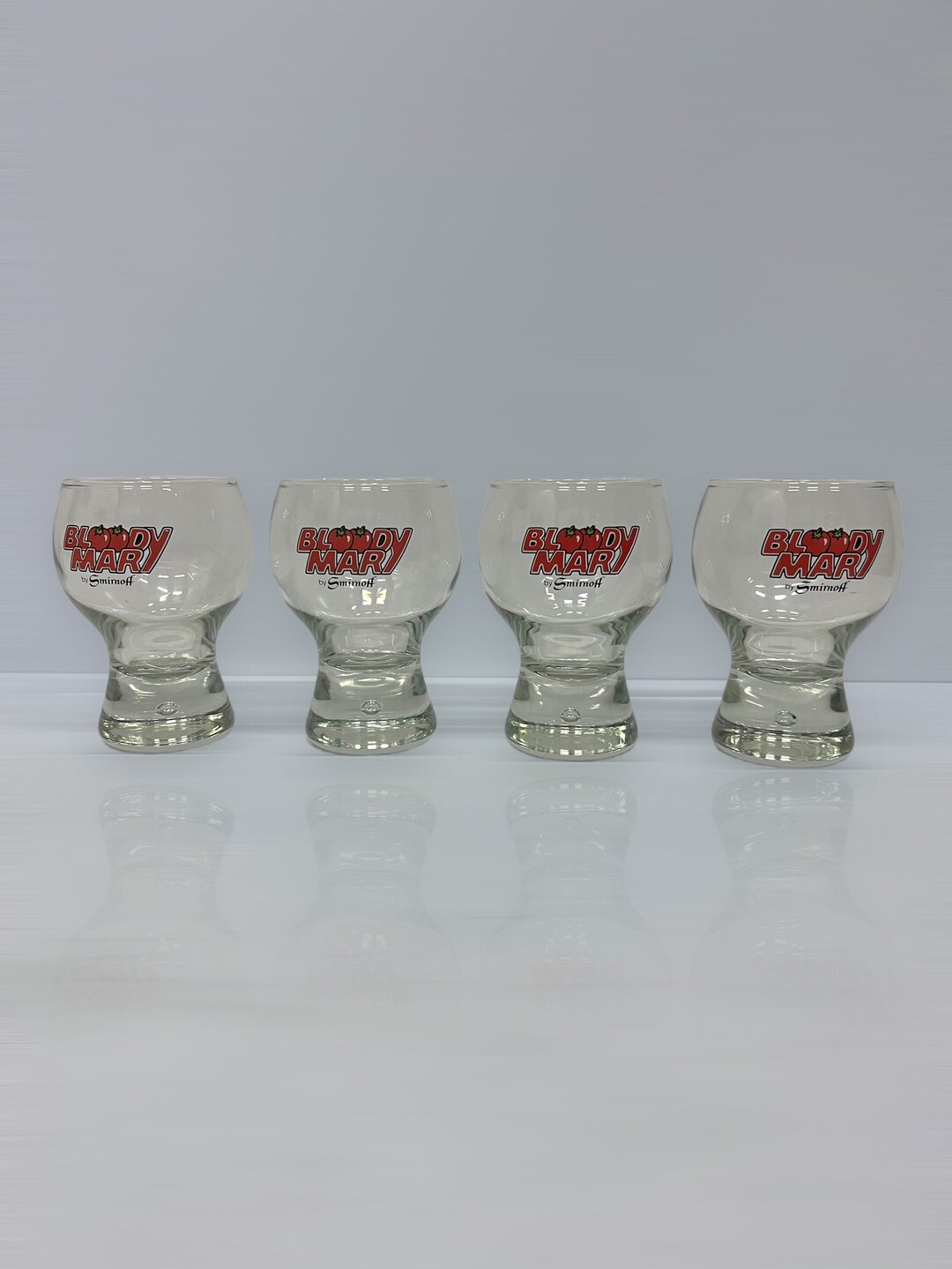 4x Vintage Bloody Mary Cocktail Glasses, Home Bar Mancave, Vintage ...