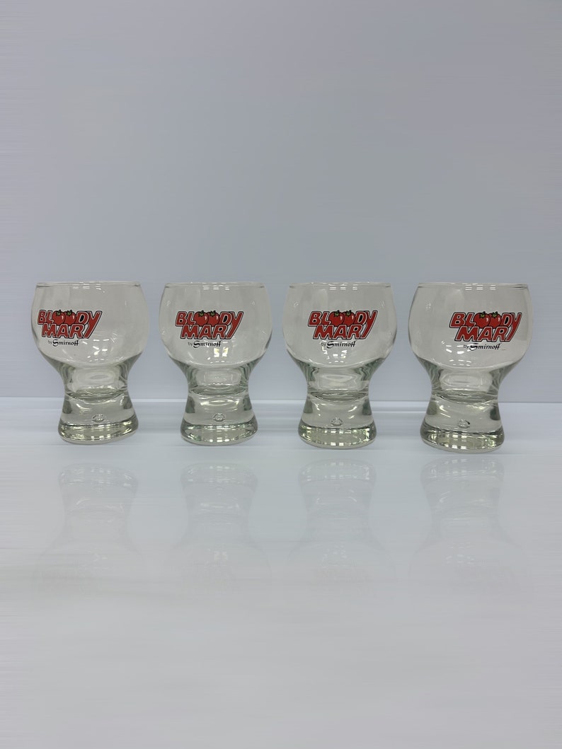 4x Vintage Bloody Mary Cocktail Glasses Home Bar Mancave Etsy