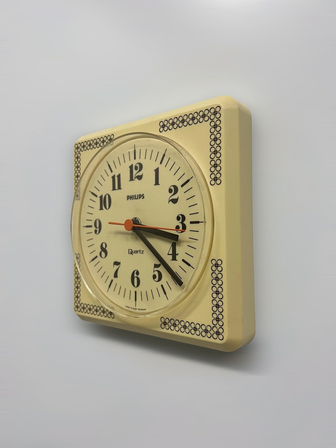 Vintage Kitchen Clock Seventies Wall Clock Philips Design Etsy