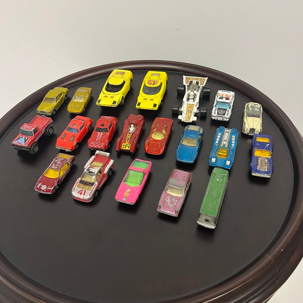 Lot Matchbox Vehicles For Parts, 20 Vintage Lesney Britain Cars, Toy Trucks and Cars, Retro Gifts for Kids and Collectors