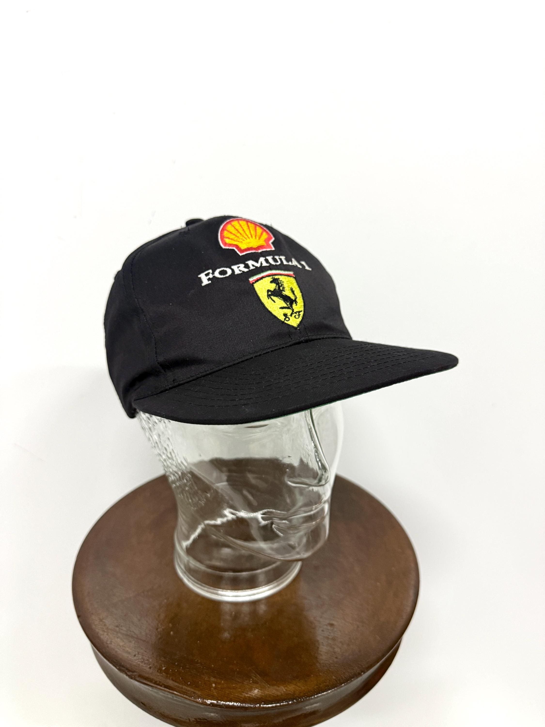 Vintage Ferrari Formula 1 Cap, Red Shell Sponsor Hat, Rare F1 