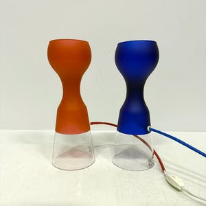 Vintage IKEA Schlager Glass Table Lamp, Postmodern Y2K Lighting, Retro Scandinavian Home Decor, Collectible Lamp, Unique Gift Idea