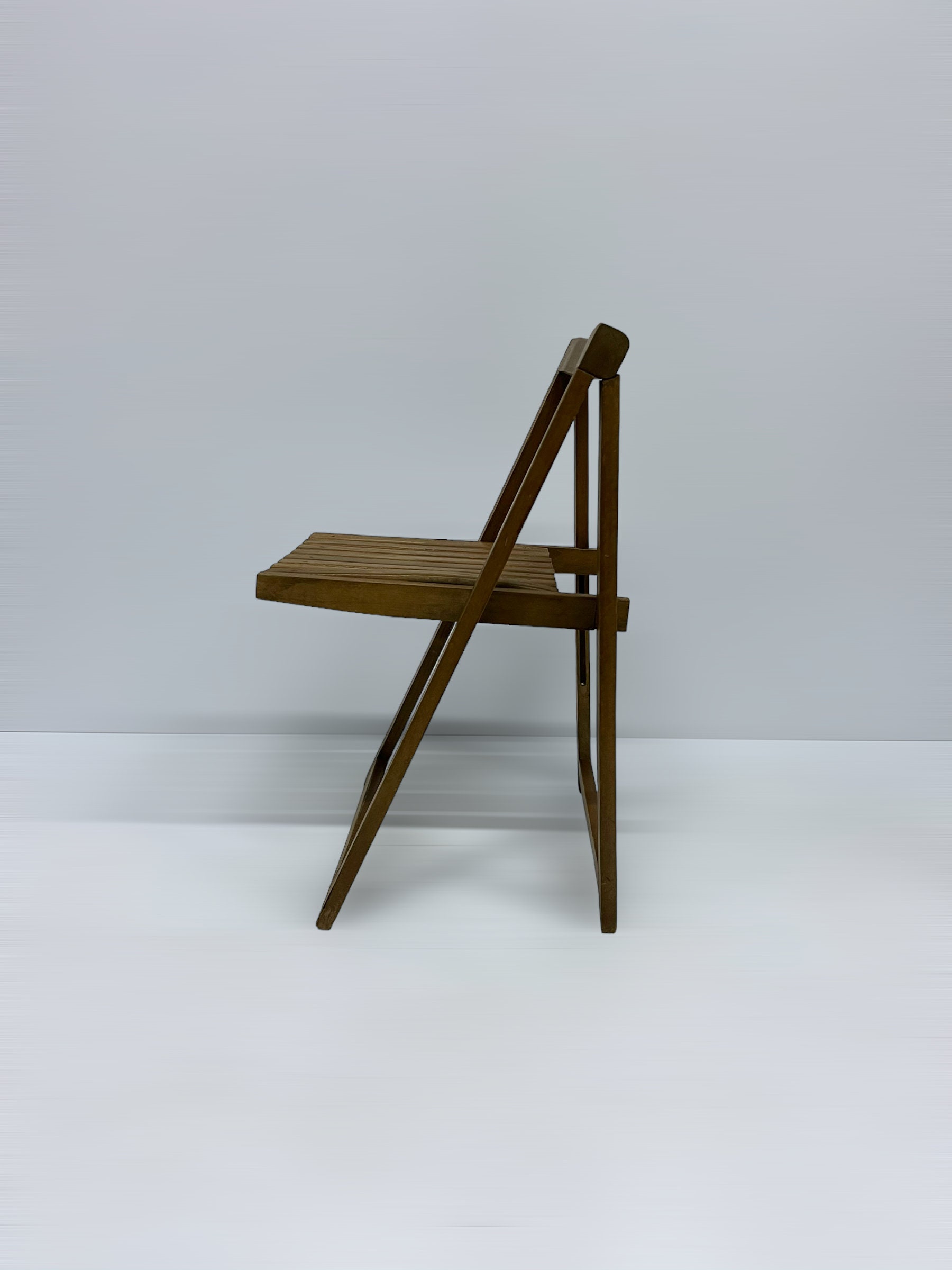 Vintage Aldo Jacober Trieste Chair, Wooden Folding Chair