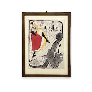 CLEARANCE SALE Vintage Jane Avril Poster by Henri de Toulouse-Lautrec - Vintage Seventies Repro Printed