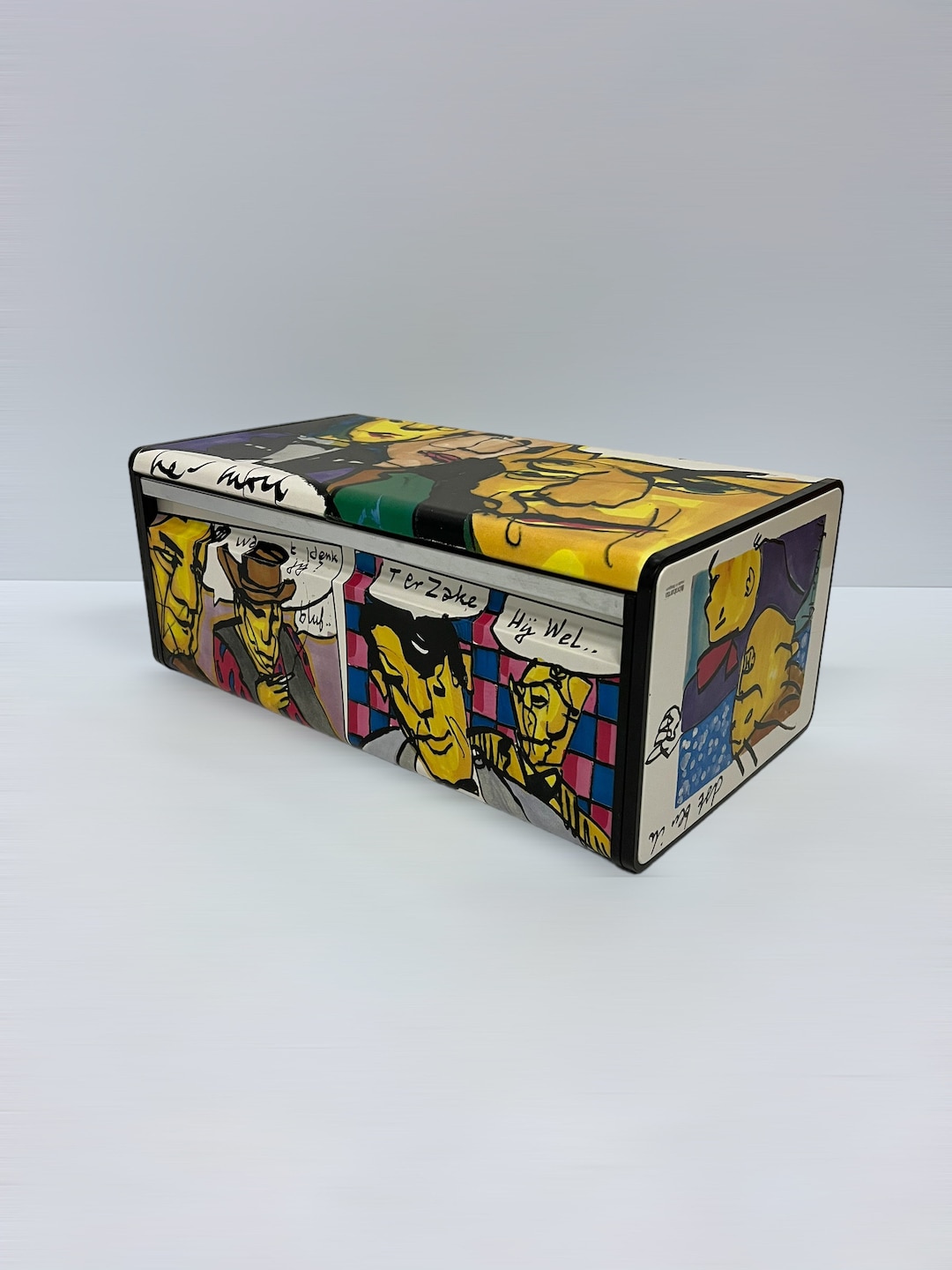 Vintage Brabantia Bread Box Herman Brood Pop Art Arwork Etsy