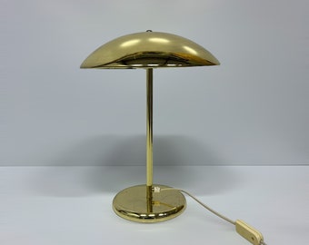 Rare Ikea Table Lamp, Vintage Postmodern Design, Space Age Desk Light, Gold Metal Blemishes Patina