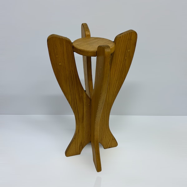 Scandinavisch design plantentafel, vintage bijzettafel, MCM design sokkel, modern meubilair uit het midden van de eeuw