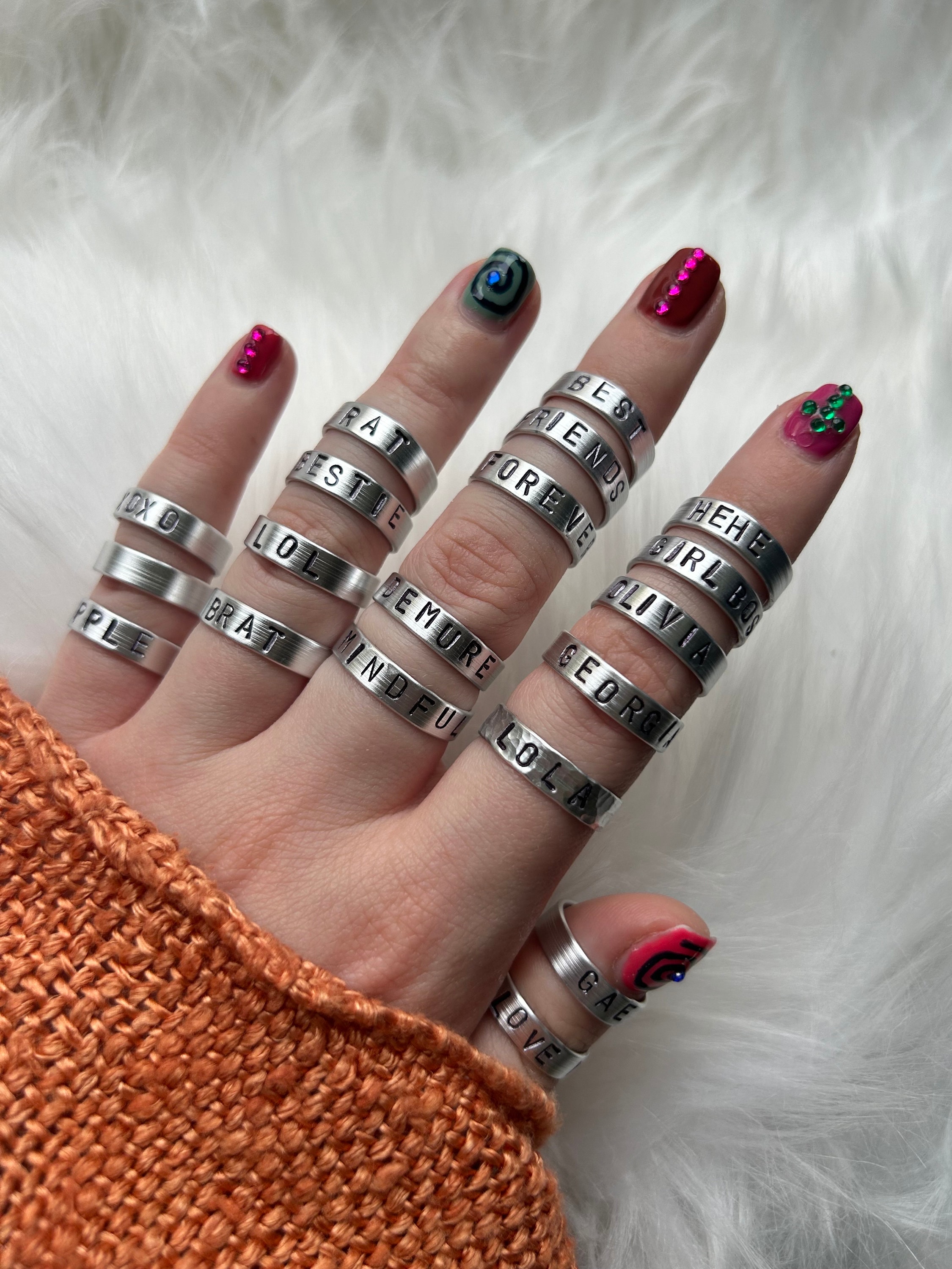 WEIRDO JEWELRY：PLAQUE RING (SV / K18)