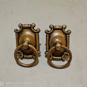 4 pcs - 2.7&quot; inch Vintage Solid Brass Door knob Handle Pull - Antique Old Style Door Knobs pulls handle GBY 030