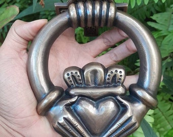 Antique Ancient Solid brass heart door Knocker for Valentine day gift , old vintage solid Brass knocker